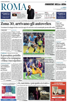 Cover of Corriere della Sera (Roma)