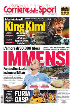 Cover of Corriere dello Sport (Lazio)