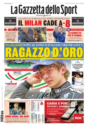 Cover of La Gazzetta dello Sport - Roma