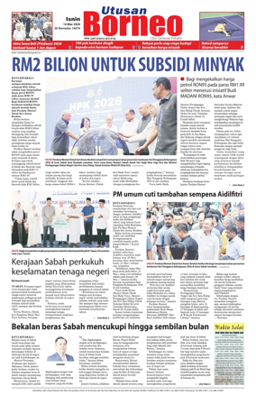 Cover of Utusan Borneo (Sabah)