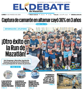 Cover of El Debate de Mazatlan