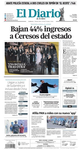 Cover of El Diario de Juarez