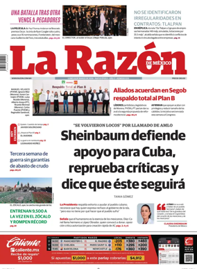 Cover of La Razon de Mexico