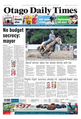 Cover of Otago Daily Times