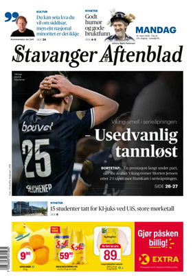 Cover of Stavanger Aftenblad