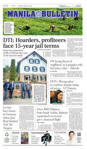 Cover of Manila Bulletin