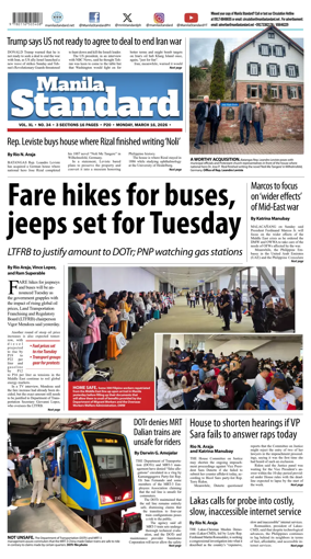 Cover of Manila Standard