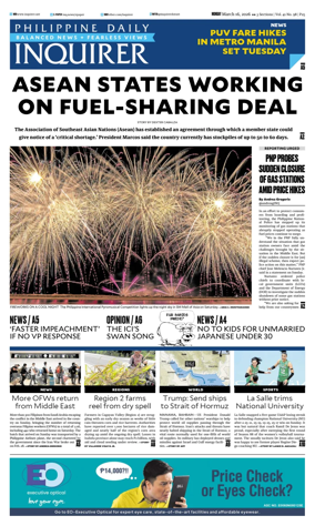 Cover of Philippine Daily Inquirer