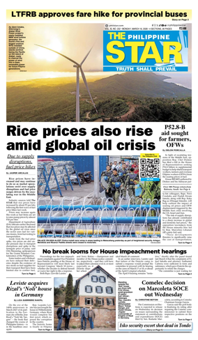 Cover of The Philippine Star