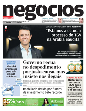 Cover of Jornal de Negocios