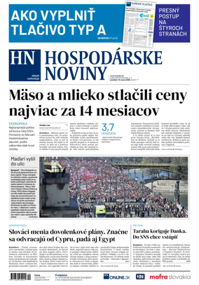 Cover of Hospodarske noviny