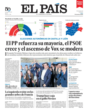 Cover of EL PAIS primera edicion