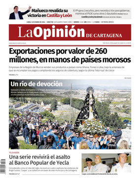 Cover of La Opinion de Murcia (Cartagena)