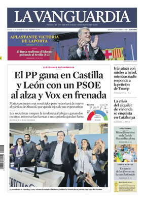 Cover of La Vanguardia