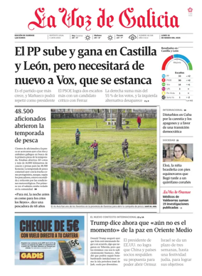 Cover of La Voz de Galicia (Ourense)