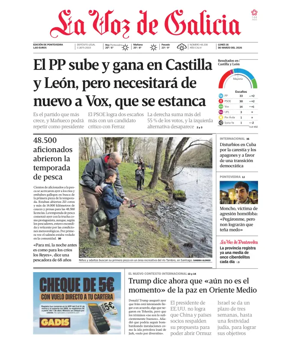 Cover of La Voz de Galicia (Pontevedra)