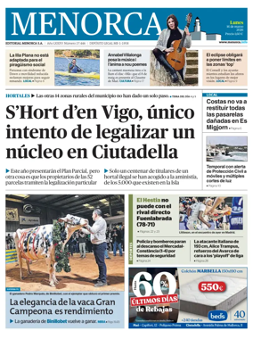 Cover of Menorca Diario Insular