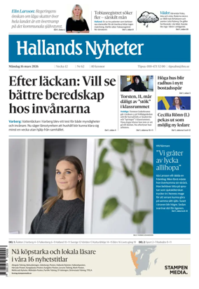 Cover of Hallands Nyheter