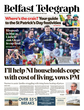 Cover of Belfast Telegraph