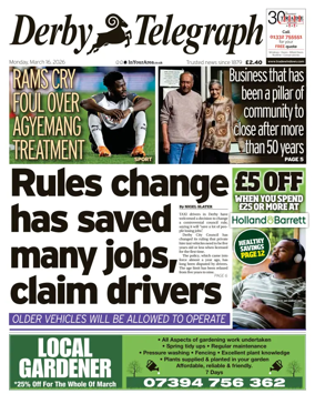 Cover of Derby Telegraph