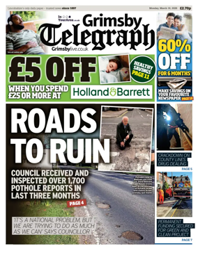 Cover of Grimsby Telegraph