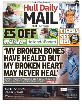 Cover of Hull Daily Mail