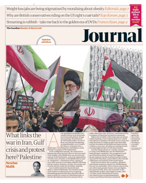 Cover of The Guardian e-paper Journal