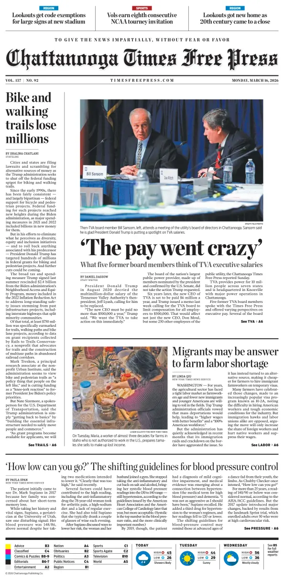 Cover of Chattanooga Times Free Press