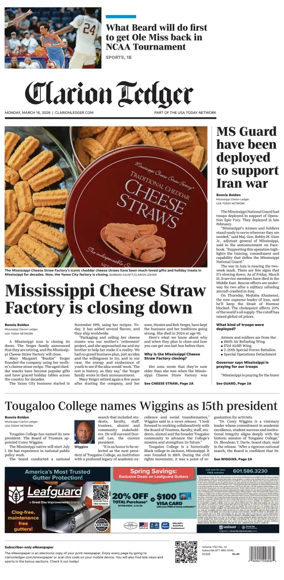 Cover of Clarion Ledger