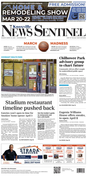 Cover of Knoxville News Sentinel