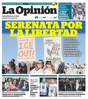 Cover of La Opinion