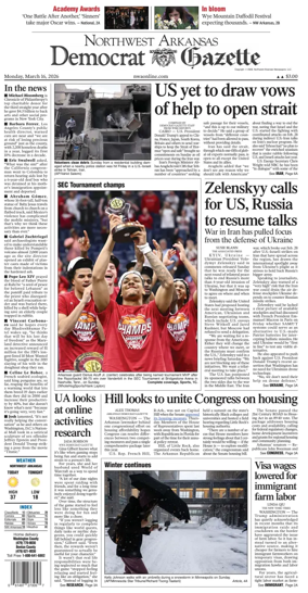 Cover of Northwest Arkansas Democrat-Gazette