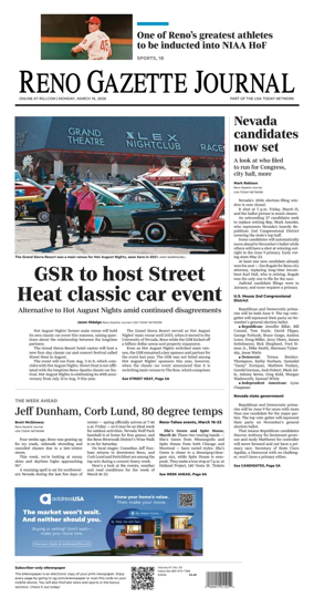 Cover of Reno Gazette Journal