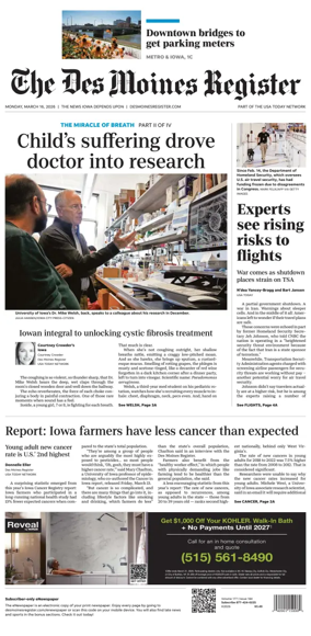 Cover of The Des Moines Register