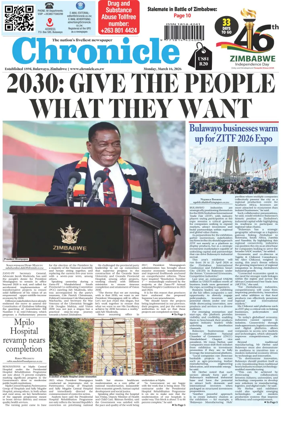 Cover of Chronicle (Zimbabwe)