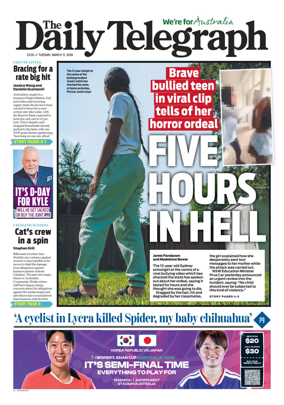 Cover of The Daily Telegraph (Sydney)