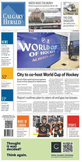 Cover of Calgary Herald