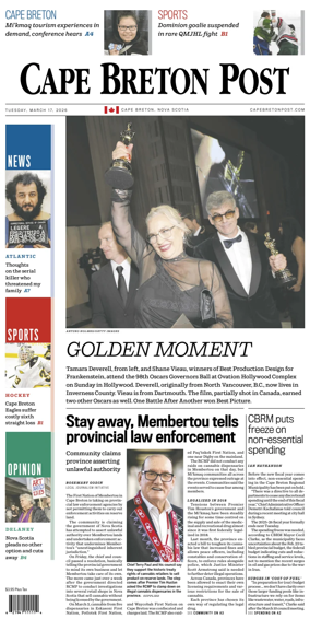 Cover of Cape Breton Post