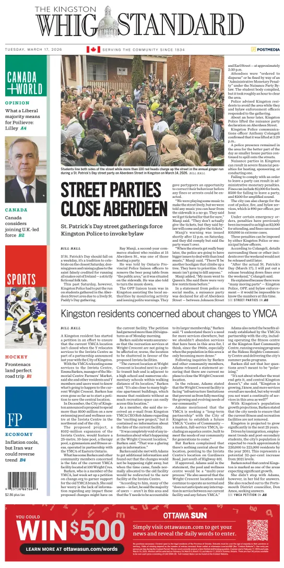 Cover of Kingston Whig-Standard