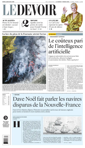 Cover of Le Devoir