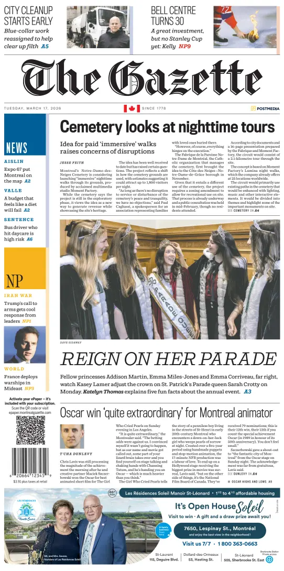 Cover of Montreal Gazette