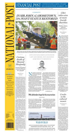 Cover of National Post - (National Edition)