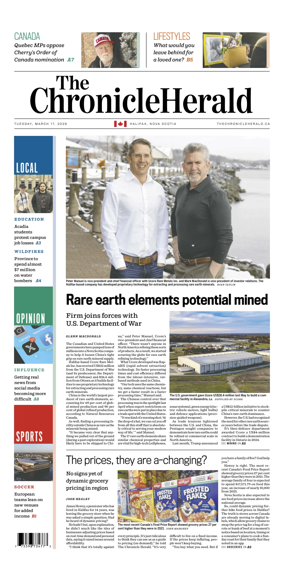 Cover of The Chronicle Herald (Provincial)