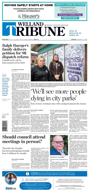 Cover of The Welland Tribune