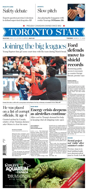 Cover of Toronto Star