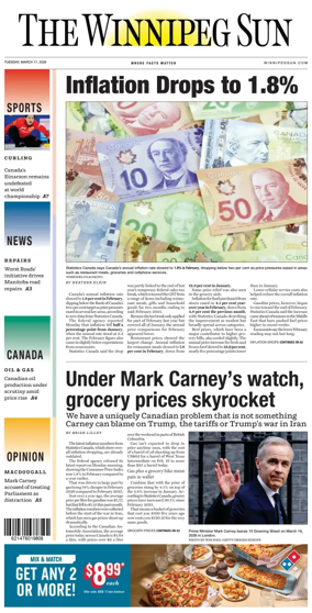 Cover of Winnipeg Sun