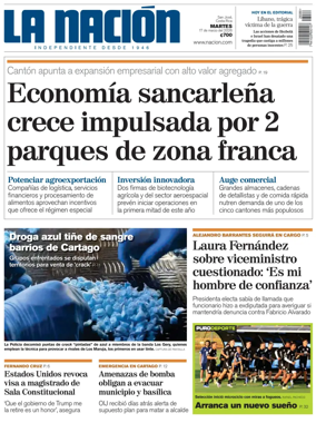 Cover of La Nacion (Costa Rica)