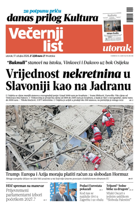 Cover of Vecernji list - Hrvatska