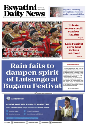 Cover of Eswatini Daily News