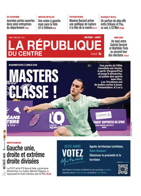 Cover of La Republique du Centre (Orleans - Loiret))